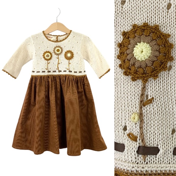 Sharan Other - NWT Sharan Crafts Center Handmade Corduroy Dress Size 2